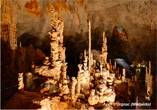 Aven d’Orgnac (1h30) et autres grottes naturelles